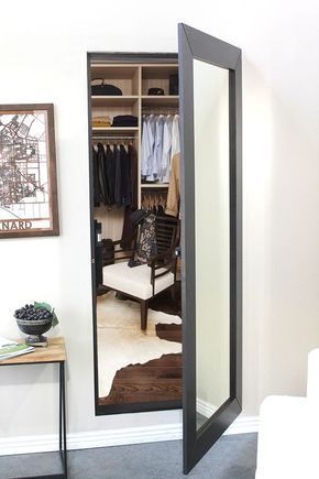 Easily hide an entire room or closet with our pre-assembled hidden mirror door. Use the same solution celebrities & CEOs use. Locking security included.