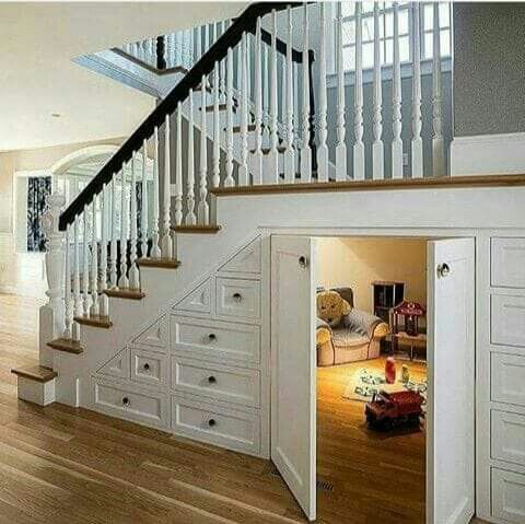 hidden room under stairs