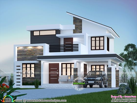 1875 sq-ft 4 bedroom modern house plan