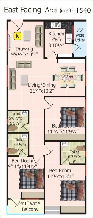 Marvelous Floor Plans For 20 X 60 House | Plan | Pinterest | House, Indian 1200 Sq Ft House Plan 20×60 Picture – House Floor Plan Ideas