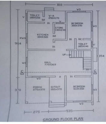 4 Bedroom Home for 35 Lakhs with 2165Sqft for 5 Cent Plot with Free Plan – Free Kerala Home Plans