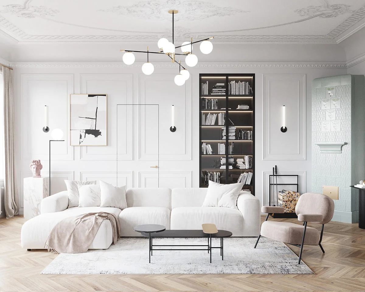 Neoclassical-Interior-Spliced-With-Sage-Green-Pink-Decor
