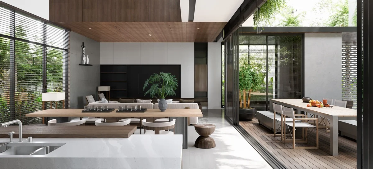 Vietnamese-Villas-That-Focus-On-Airy-Courtyards-Lush-Green