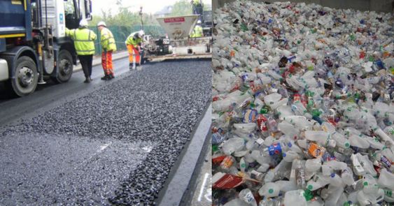 A mix of sustainable road construction technology and climate mitigation - plastic roads originated as an experimental idea in India back in 2001.