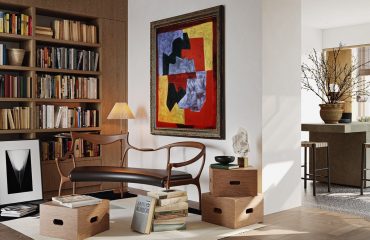 A-Book-Lovers-Home-With-Mid-Century-Modern-Flair