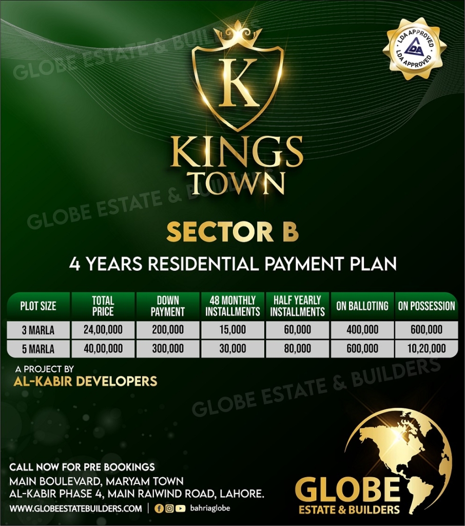 King's Town Sector B payment plan