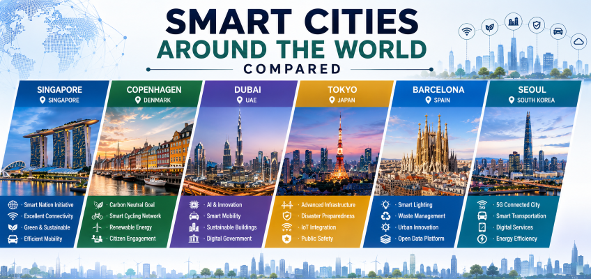Smart Cities Around the World Compared