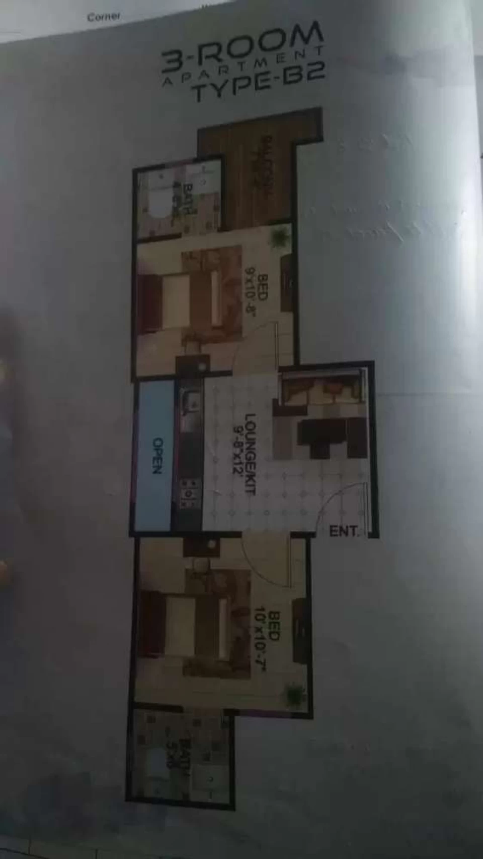 2 Bed lounge in Maymar Sector T