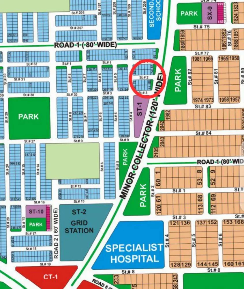 5 Marla plot for sale in DHA Multan T sector